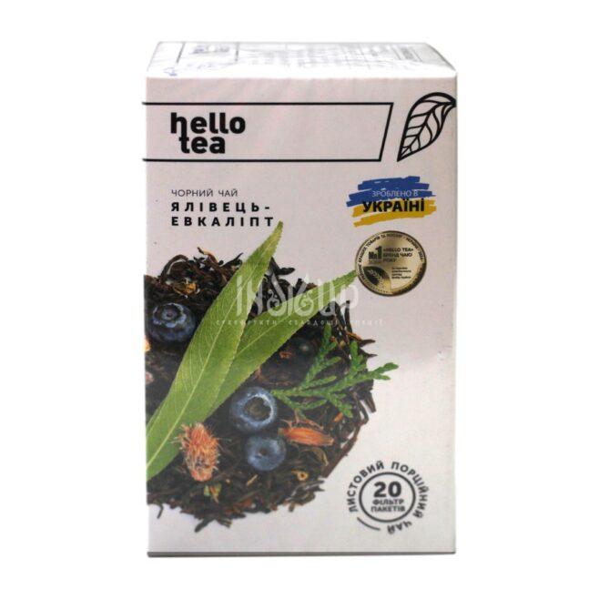Чорний чай Hello Tea Ялівець-Евкаліпт 20 фільтр-пакетів